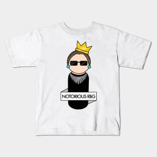 Notorious RBG Ruth Bader Ginsburg Peg Doll Kids T-Shirt